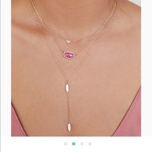 Kendra Scott Fern Y Necklace Rose Gold